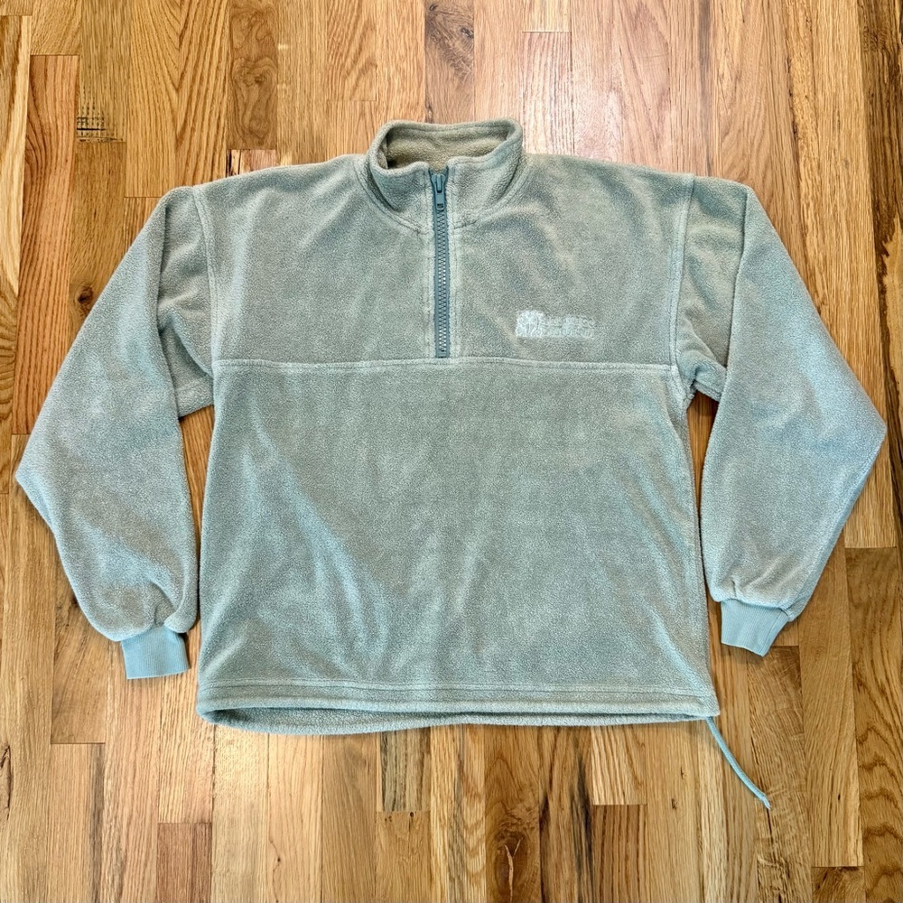 Vintage San Diego Mint Green Sage Quarter Zip Fleece Pullover | Made in USA